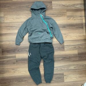 Tuxy Suit One Piece Sweatsuit in Gray Size Large